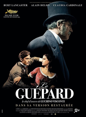 Affiche française du film Le Guépard (1963) de Luchino Visconti, avec Burt Lancaster, Claudia Cardinale et Alain Delon 